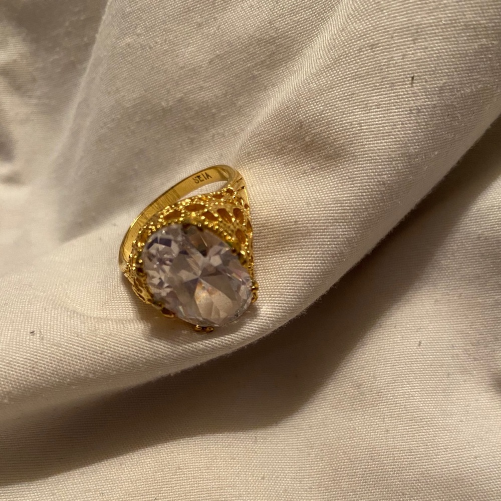 Gold And CZ Ring